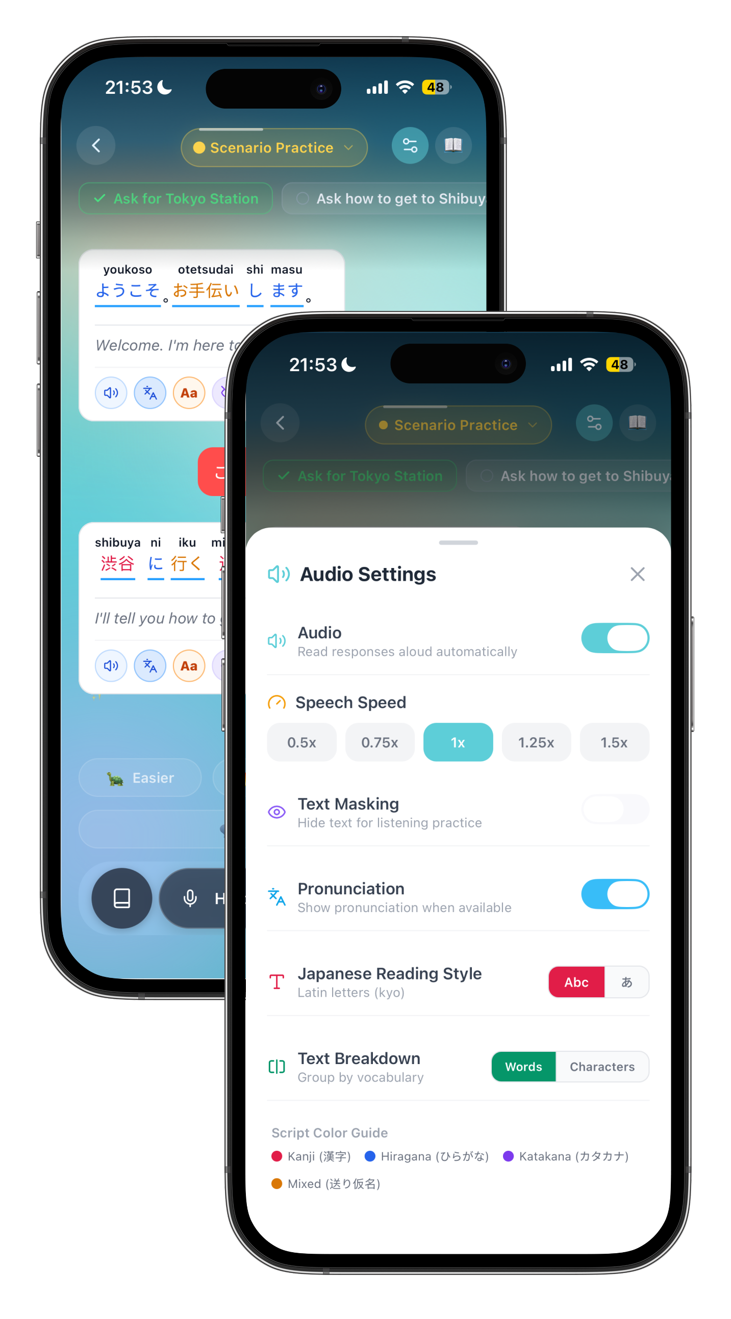 Reading Aids for complex scripts